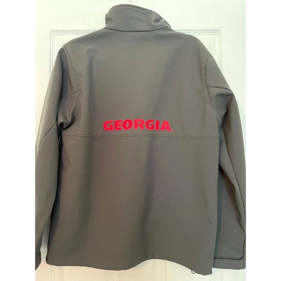 Columbia Mens Georgia Bulldogs Full-Zip Softshell Jacket M Gray Embroidered Logo - Picture 4 of 10